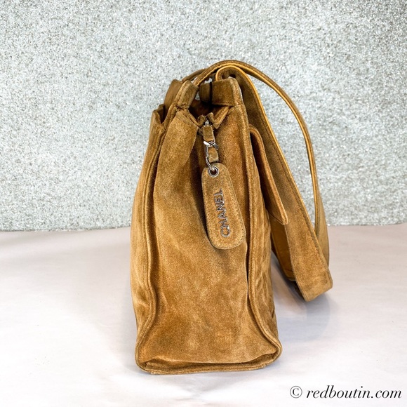 ❤️Sold Chanel CC Brown Suede Shoulder Bag - Picture 3 of 10